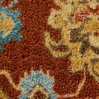 Maples Persian Red Floral Indoor Rectangular Runner