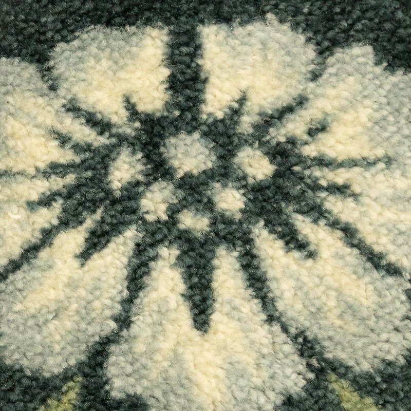 Maples Multi Floral Navy Indoor Rectangular Accent Rug
