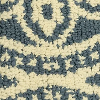 Maples Circle Medallion Blue Indoor Rectangular Accent Rug