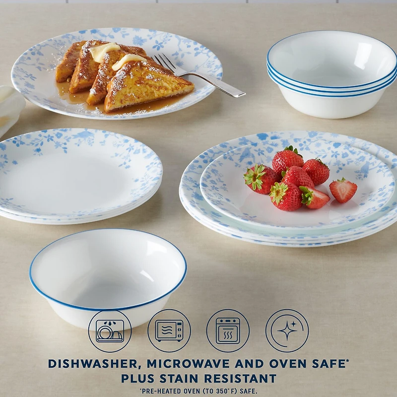 Corelle Garden Song 12-pc. Glass Dinnerware Set
