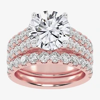 Signature By Modern Bride (H-I / Si1-Si2) Womens 5 CT. T.W. Lab Grown White Diamond 14K Gold Round Bridal Set