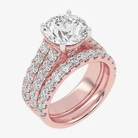 Signature By Modern Bride (H-I / Si1-Si2) Womens 5 CT. T.W. Lab Grown White Diamond 14K Gold Round Bridal Set