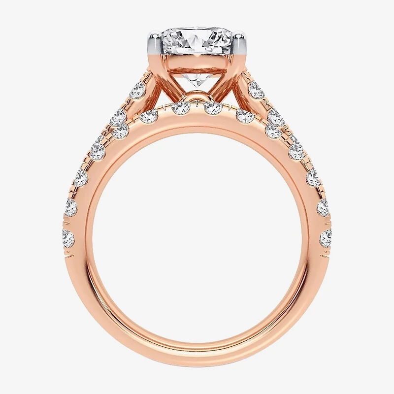 (H-I / SI1-SI2) Signature By Modern Bride Womens 5 CT. T.W. Lab Grown White Diamond 14K Gold Oval Bridal Set