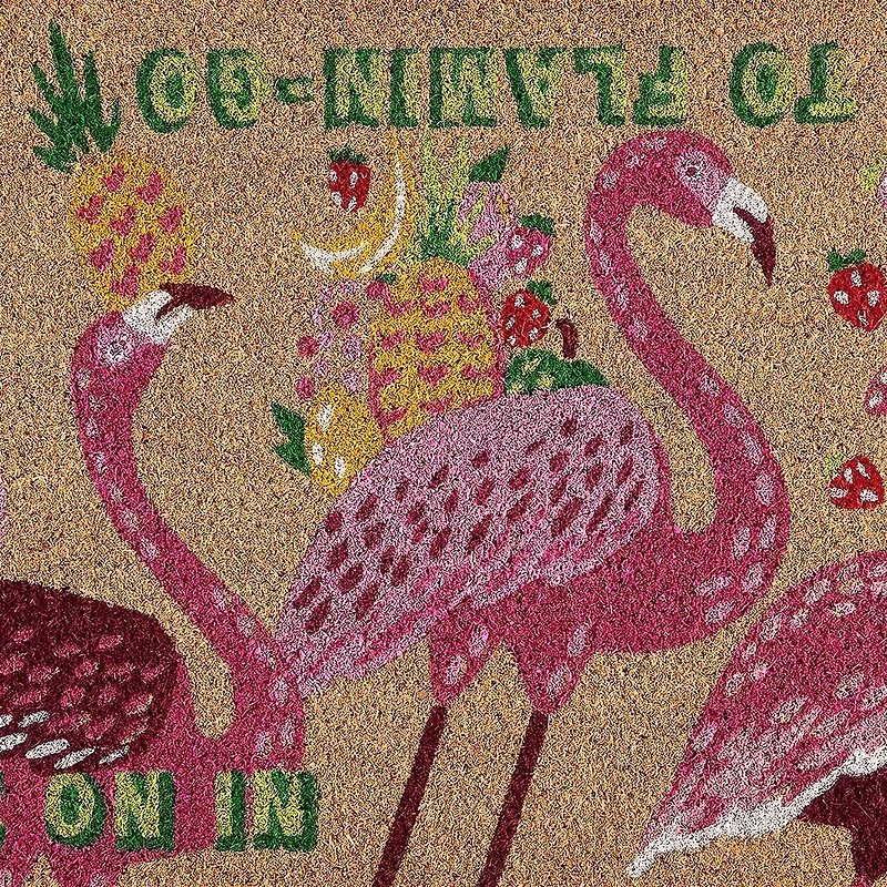 Outdoor Oasis Flamingo Coir Doormat