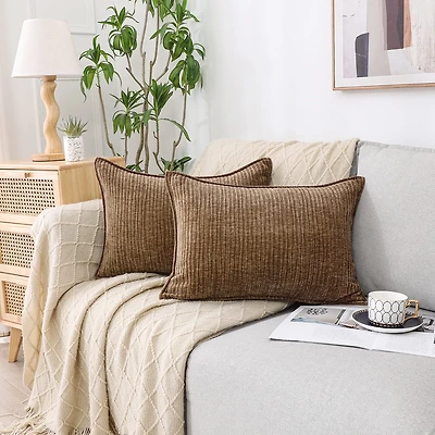 Regal Home Lila Ribbed Down Alt 14x20 Rectangular Throw Pillow