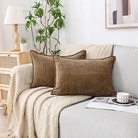Regal Home Lila Ribbed Down Alt 14x20 Rectangular Throw Pillow