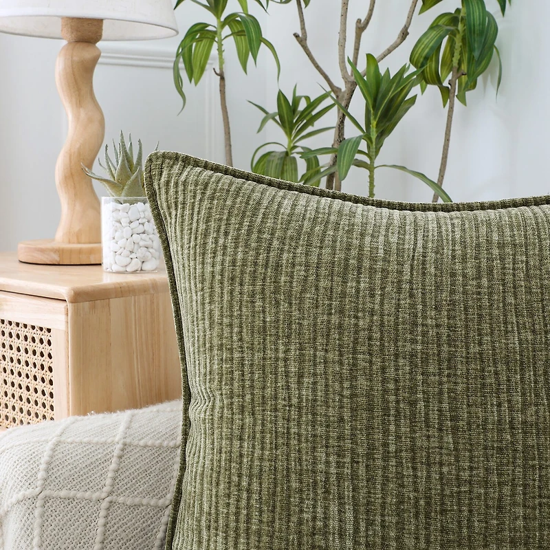 Regal Home Lila Ribbed Down Alt 20x20 Square Throw Pillow