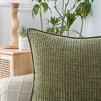 Regal Home Lila Ribbed Down Alt 20x20 Square Throw Pillow
