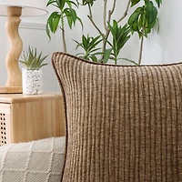 Regal Home Lila Ribbed Down Alt 20x20 Square Throw Pillow