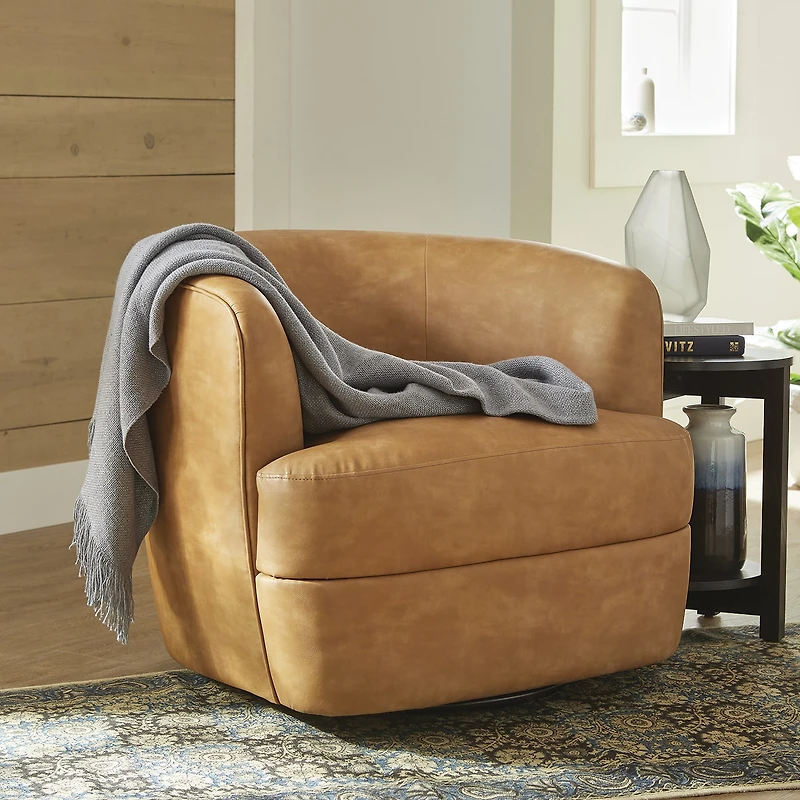 Linden Street Arlen Faux Leather Swivel Chair