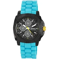 Sprout® Eco-Friendly Mens Aqua & Black Resin Multifunction Watch