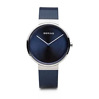 Bering Mens Blue Mesh Bracelet Watch-14539-307