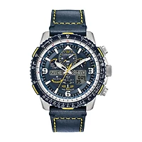 Citizen Promaster Skyhawk A-T Mens Blue Leather Strap Watch Jy8078-01l