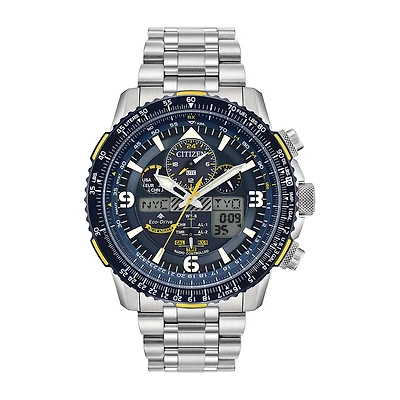 Citizen Promaster Skyhawk A-T Mens Silver Tone Stainless Steel Bracelet Watch Jy8078-52l