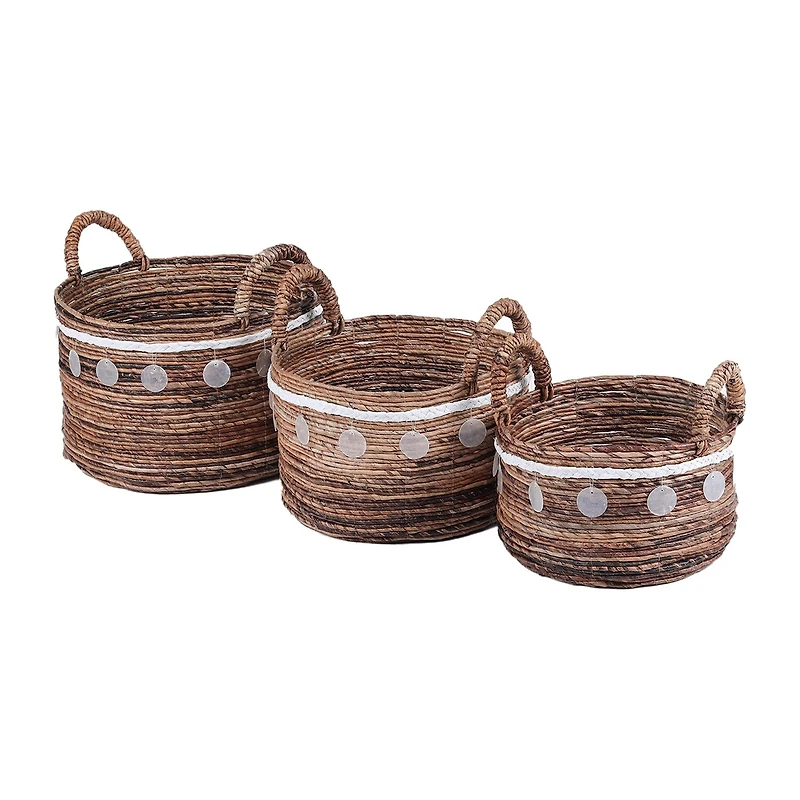 Baum Banana Capiz Decorative Storage Basket