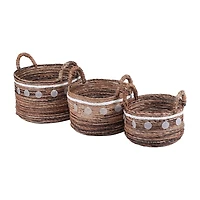 Baum Banana Capiz Decorative Storage Basket