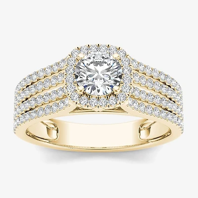 1 CT.T.W. Natural Diamond 14K Yellow Gold Engagement Ring