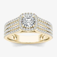 1 CT.T.W. Natural Diamond 14K Yellow Gold Engagement Ring