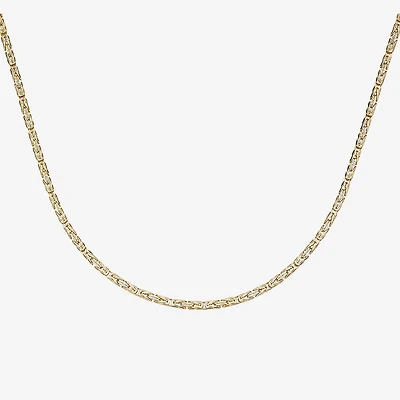 14K Two-Tone Gold 080 Solid Byzantine Chain Necklace