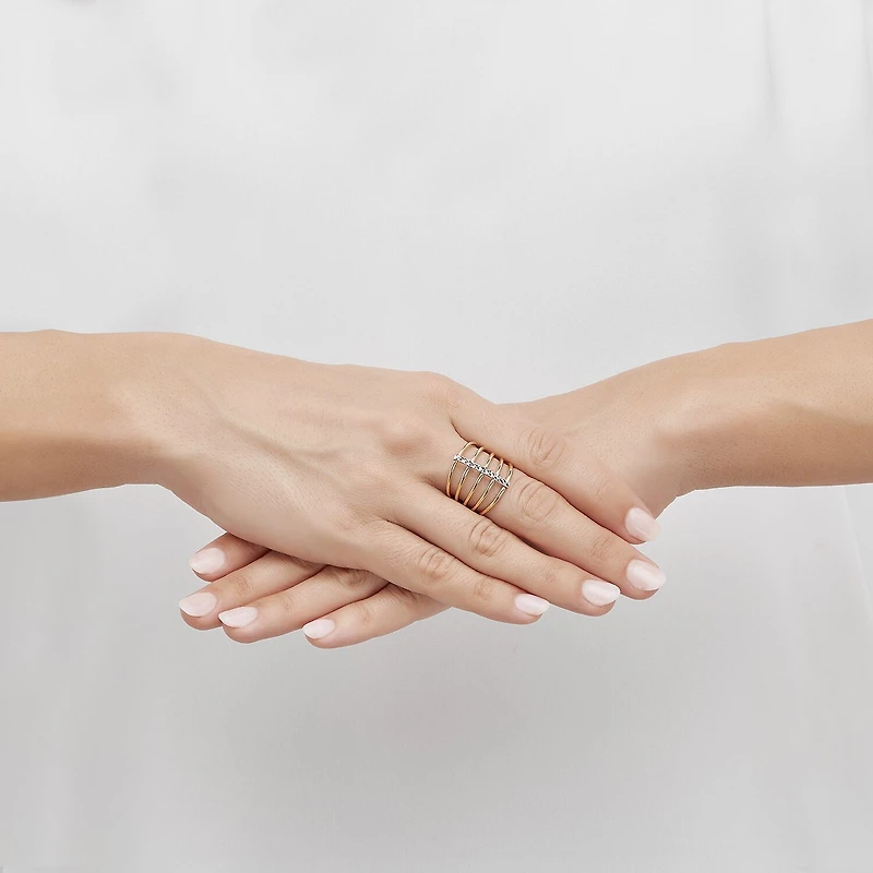 Made Italy Womens 14K Gold Band