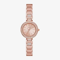 Geneva Womens Crystal Accent Rose Goldtone Bracelet Watch Fmdjm249