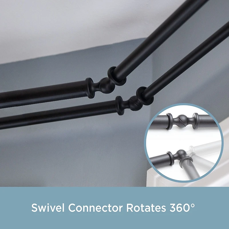 Kenney Mission Square Double Bay Window Rod
