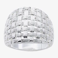 Sparkle Allure Womens 5MM Pure Silver Over Brass Band