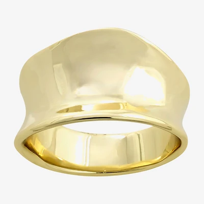 Sparkle Allure Womens 6MM 14K Gold Over Brass Band