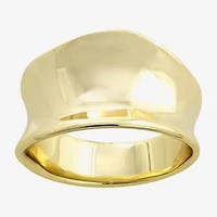Sparkle Allure Womens 6MM 14K Gold Over Brass Band