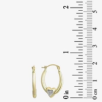 Womens 14K Two Tone Gold 17mm Round Hoop Earrings