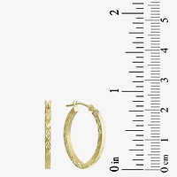 Diamond-Cut 14K Gold 18mm Hoop Earrings  