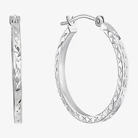 14K Gold Square-Cut Hoop Earrings