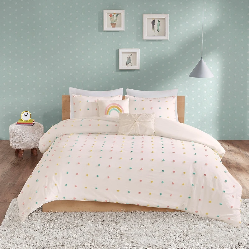 Intelligent Design Ensley Jacquard 100% Cotton Comforter Set with Decorative Pillows