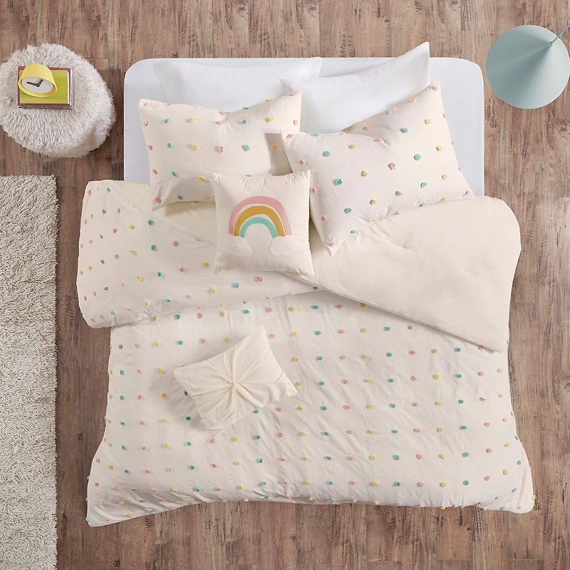 Intelligent Design Ensley Jacquard 100% Cotton Comforter Set with Decorative Pillows