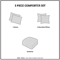 Intelligent Design Ensley Jacquard 100% Cotton Comforter Set with Decorative Pillows