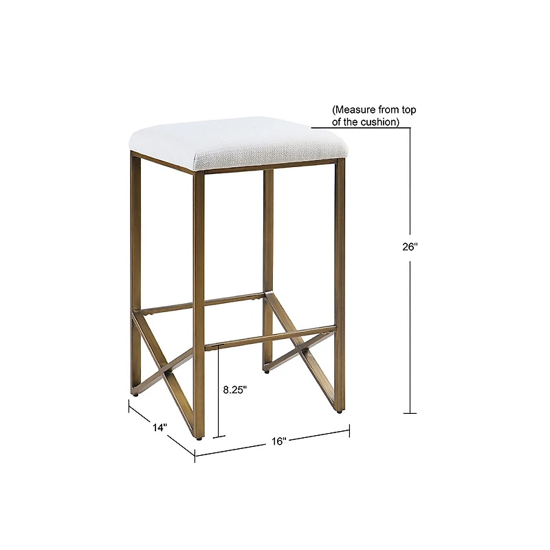 INK+IVY Marino Counter Height Upholstered Bar Stool