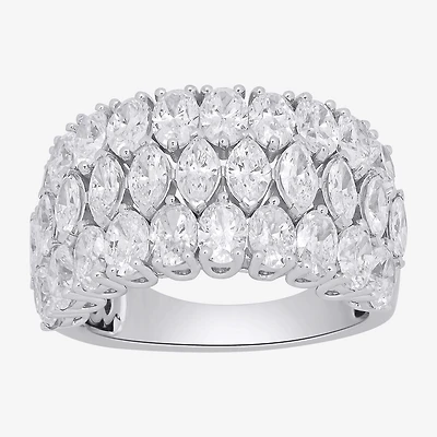 (G / Si2) Womens 4 CT. T.W. Lab Grown White Diamond 10K Gold Anniversary Band