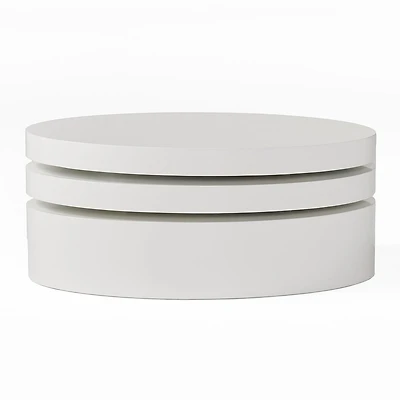 Oval Rotatable Coffee Table