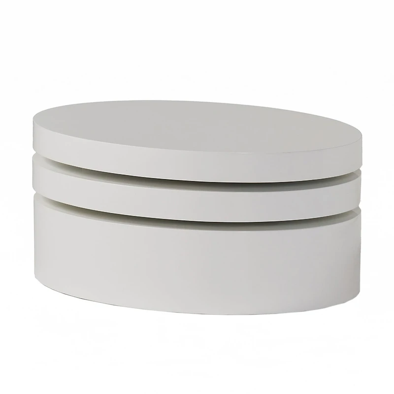 Oval Rotatable Coffee Table