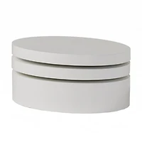 Oval Rotatable Coffee Table