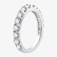 (G / Si1-Si2) Womens 1 1/2 CT. T.W. Lab Grown White Diamond 10K Gold Wedding Band
