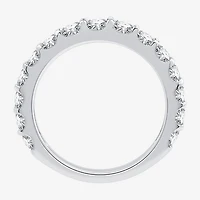 (G / Si1-Si2) Womens 1 1/2 CT. T.W. Lab Grown White Diamond 10K Gold Wedding Band