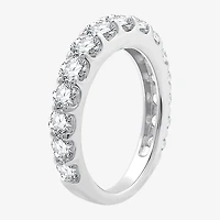 (G / Si1-Si2) Womens 2 CT. T.W. Lab Grown White Diamond 10K Gold Wedding Band