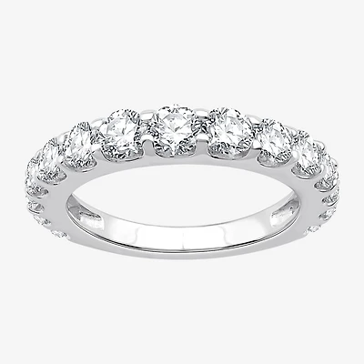 (G / Si1-Si2) Womens 2 CT. T.W. Lab Grown White Diamond 10K Gold Wedding Band