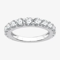 (G / Si1-Si2) Womens 2 CT. T.W. Lab Grown White Diamond 10K Gold Wedding Band
