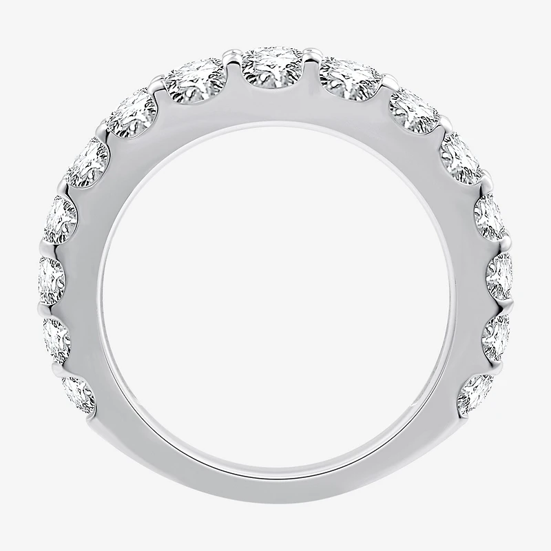 (G / Si1-Si2) Womens 2 CT. T.W. Lab Grown White Diamond 10K Gold Wedding Band