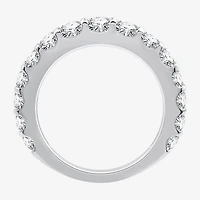(G / Si1-Si2) Womens 2 CT. T.W. Lab Grown White Diamond 10K Gold Wedding Band