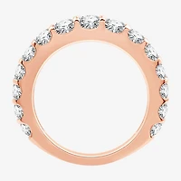 (G / Si1-Si2) Womens 2 CT. T.W. Lab Grown White Diamond 10K Gold Wedding Band