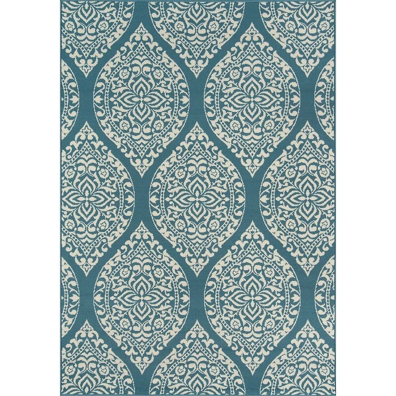 Momeni Baja 17 Damask Indoor Outdoor Rectangular Accent Rug