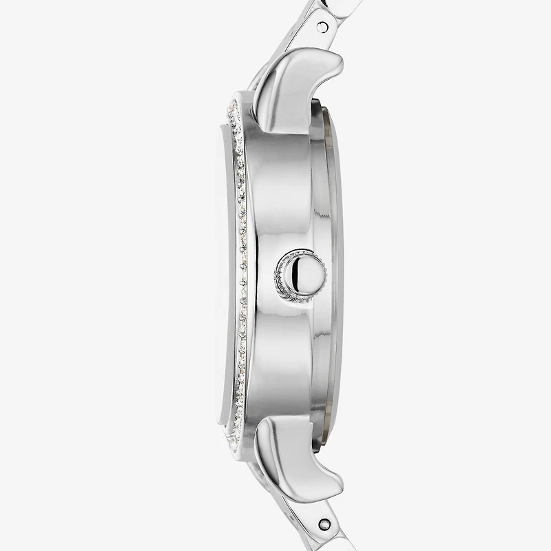 Ladies Sets Womens Crystal Accent Silver Tone 5-pc. Watch Boxed Set Fmdjset336
